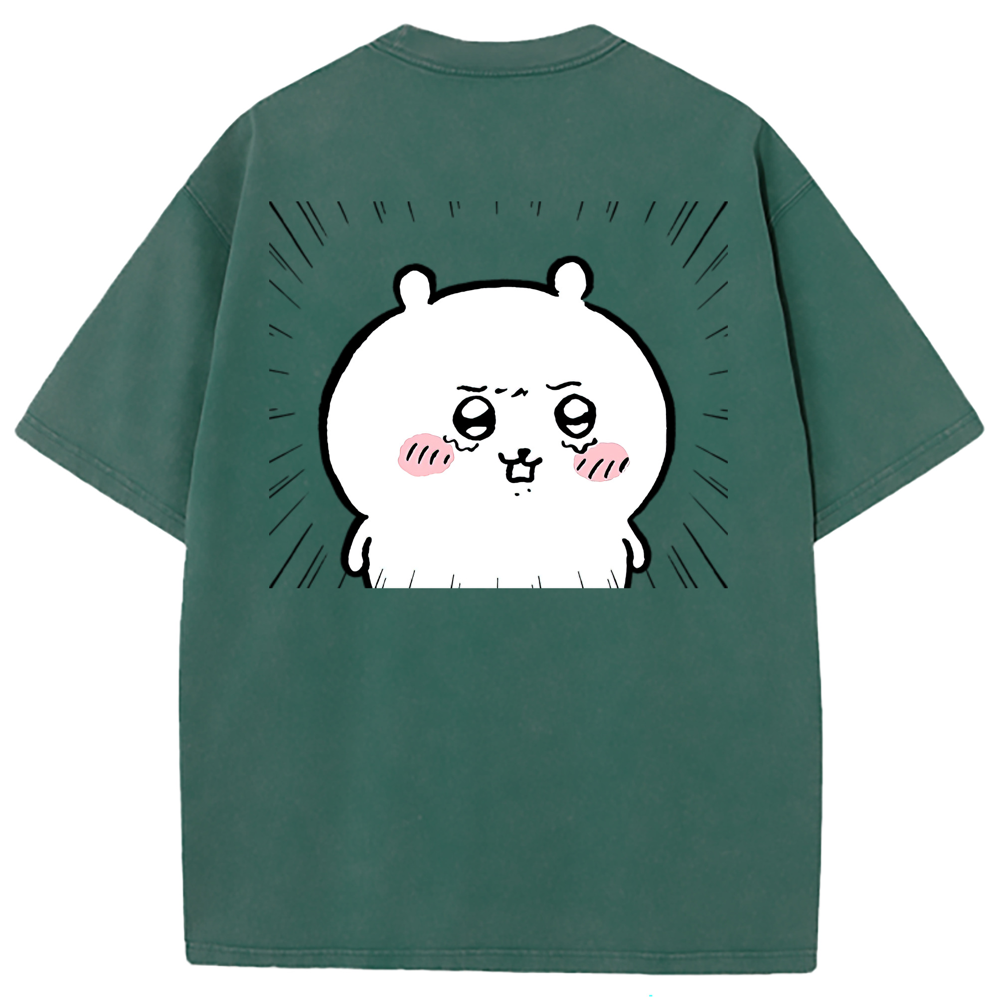 （画像用） ちいかわ ちいかわ Chii-kawa chiikawa 綿100% ヴィンテージ風 半袖Tシャツ（背面プリント）